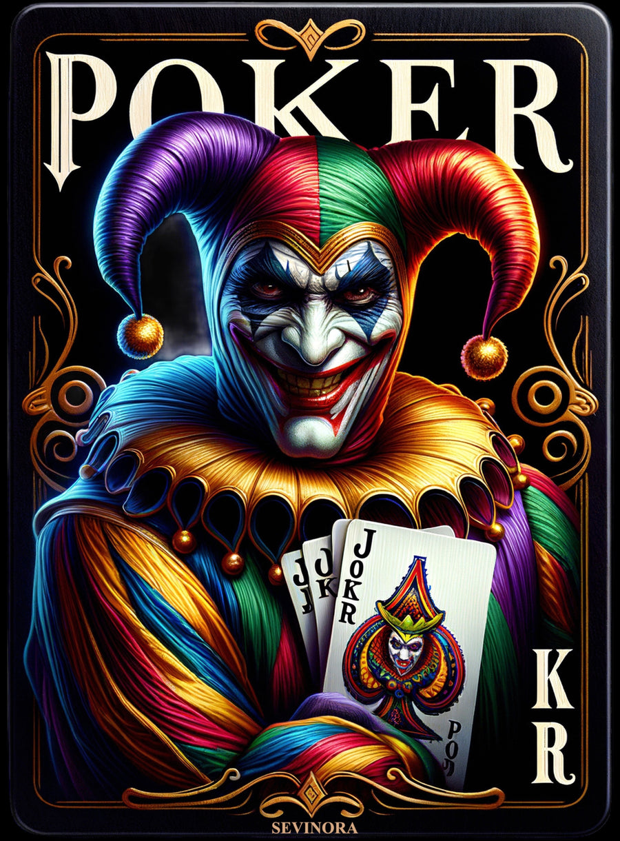 Black Poker Joker Poster Plakat Wandbild Wallpaper einzigartig: Stilvoll, Mystisch, Ein Blickfang in jedem Raum.