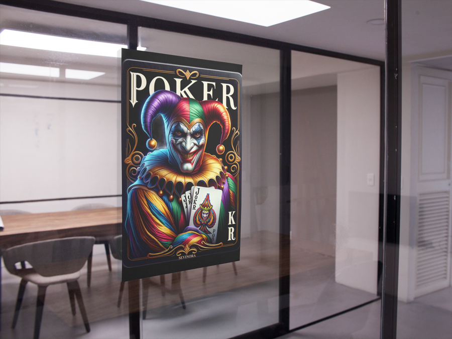 Black Poker Joker Poster Plakat Wandbild Wallpaper einzigartig: Stilvoll, Mystisch, Ein Blickfang in jedem Raum.