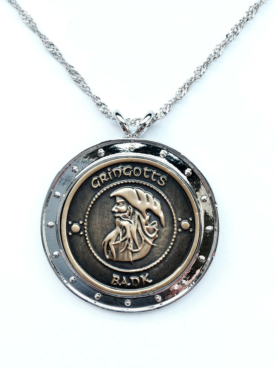 Harry Potter Gringotts Bank Münze Halskette Zauberbank Kette Schmuck Geschenk