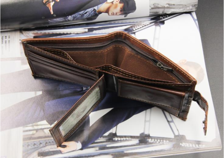 Herren Geldbörse Geldbeutel Portemonnaie Brieftasche klein kompakt Schwarz Braun